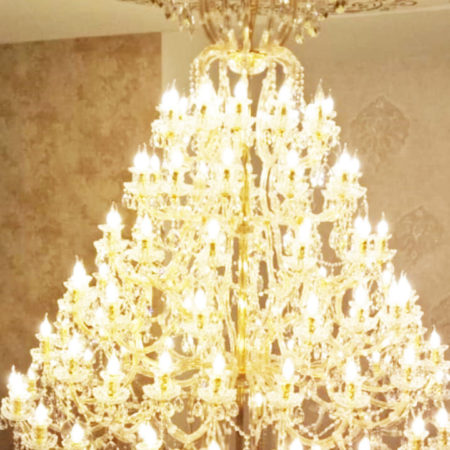 Crystal and glass Unique Design Chandelier